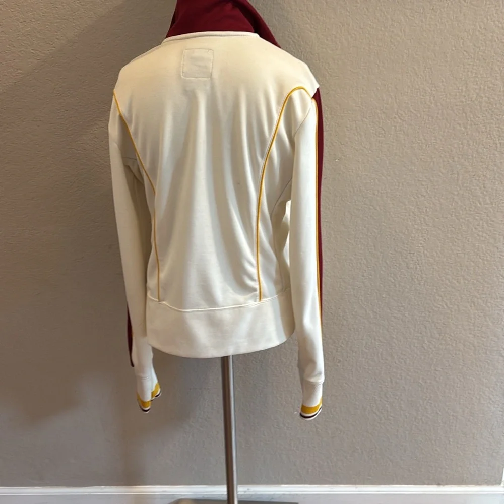 Nike womens White and‎ Gold Zip-Up jacket size medium